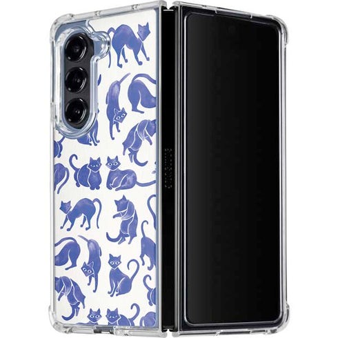 Blue Cats by Cat Coq Galaxy Z Fold5 5G Clear Case