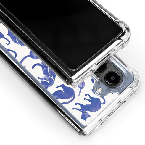 Blue Cats by Cat Coq Galaxy Z Fold5 5G Clear Case