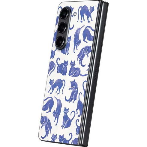 Blue Cats by Cat Coq Galaxy Z Fold5 5G Skin
