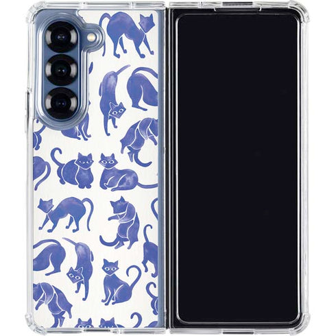 Blue Cats by Cat Coq Galaxy Z Fold6 Clear Case