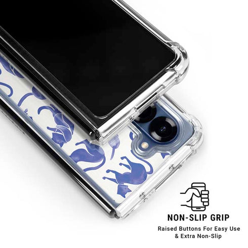 Blue Cats by Cat Coq Galaxy Z Fold6 Clear Case