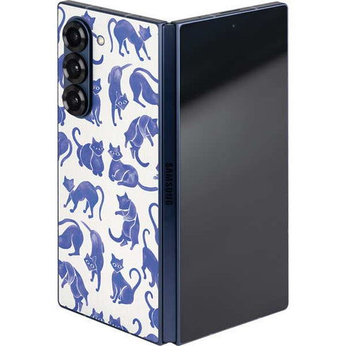 Blue Cats by Cat Coq Galaxy Z Fold6 Skin