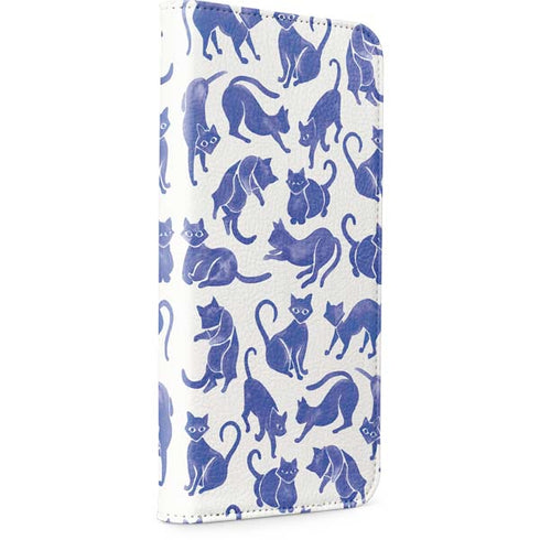 Blue Cats by Cat Coq iPhone 15 Folio Case