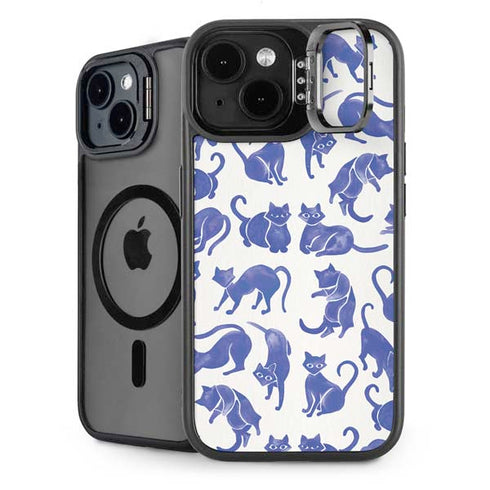 Blue Cats by Cat Coq iPhone 15 Kickstand Case