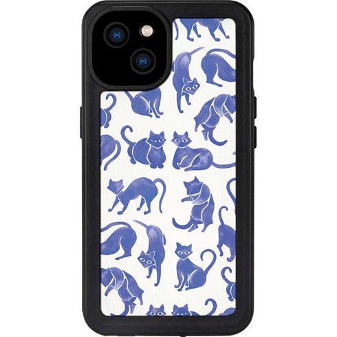 Blue Cats by Cat Coq iPhone 15 Plus Waterproof Case