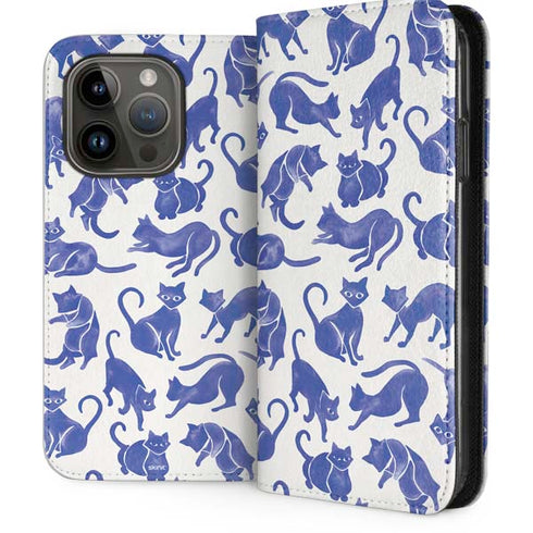 Blue Cats by Cat Coq iPhone 15 Pro Folio Case