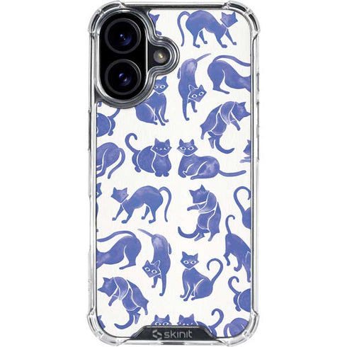 Blue Cats by Cat Coq iPhone 16 Clear Case