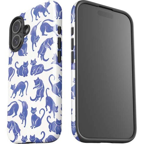 Blue Cats by Cat Coq iPhone 16 Impact Case