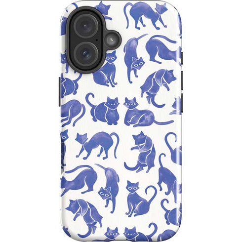 Blue Cats by Cat Coq iPhone 16 Plus Impact Case