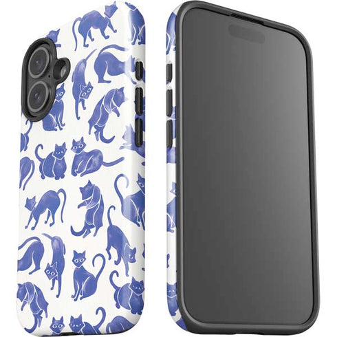 Blue Cats by Cat Coq iPhone 16 Plus Impact Case