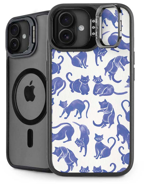 Blue Cats by Cat Coq iPhone 16 Plus Kickstand Case