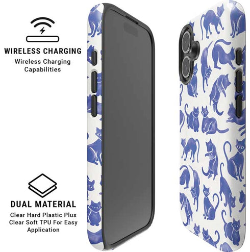 Blue Cats by Cat Coq iPhone 16 Plus Magsafe Impact Case