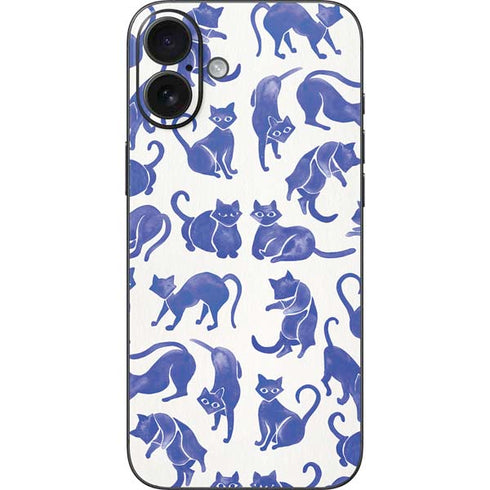 Blue Cats by Cat Coq iPhone 16 Plus Skin