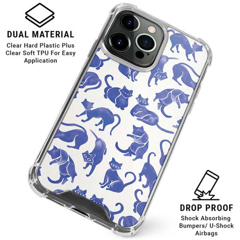 Blue Cats by Cat Coq iPhone 16 Pro Clear Case