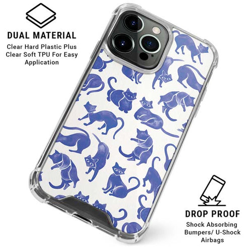 Blue Cats by Cat Coq iPhone 16 Pro Max Clear Case