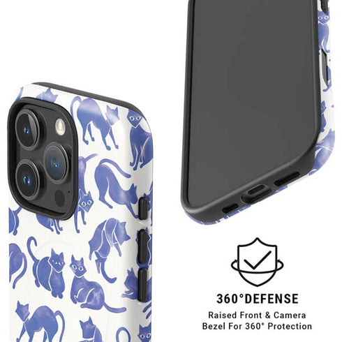 Blue Cats by Cat Coq iPhone 16 Pro Max Magsafe Impact Case