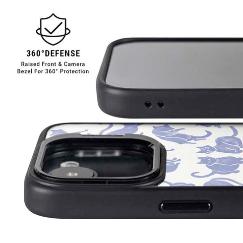 Blue Cats by Cat Coq iPhone 16e Kickstand Case