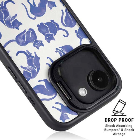 Blue Cats by Cat Coq iPhone 16e Kickstand Case