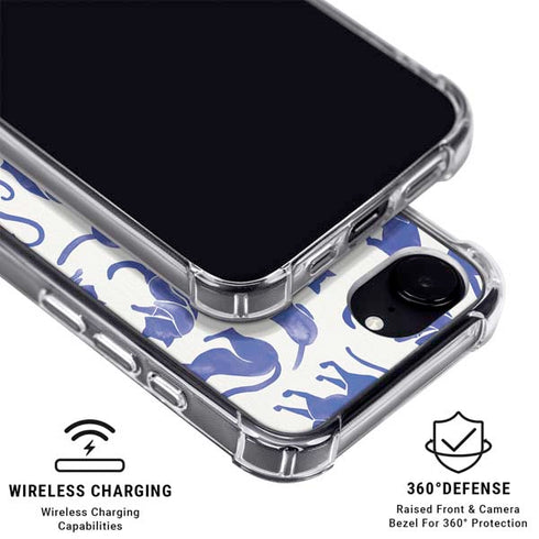 Blue Cats by Cat Coq iPhone 16e Clear Case