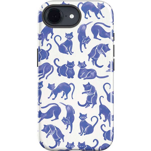 Blue Cats by Cat Coq iPhone 16e Impact Case