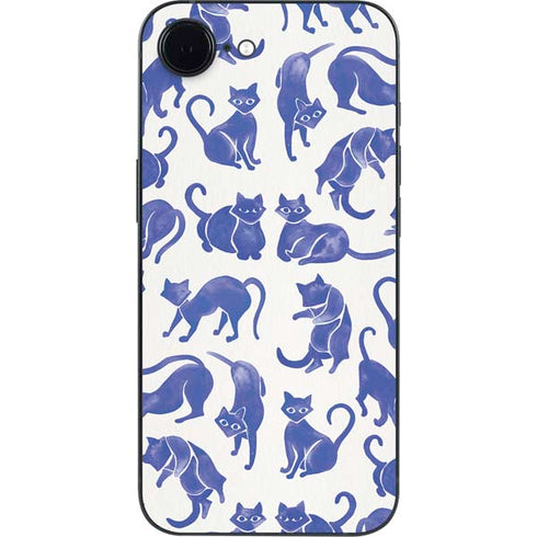 Blue Cats by Cat Coq iPhone 16e Skin