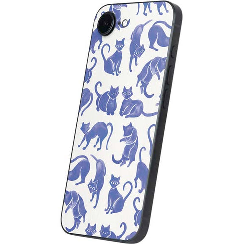 Blue Cats by Cat Coq iPhone 16e Skin