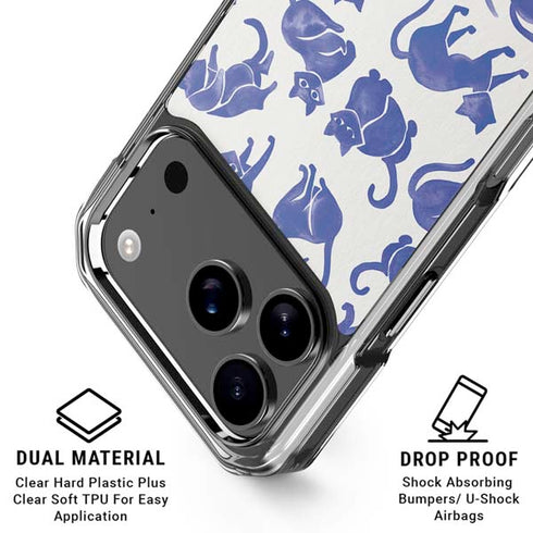 Blue Cats by Cat Coq iPhone 18 Pro Clear Case