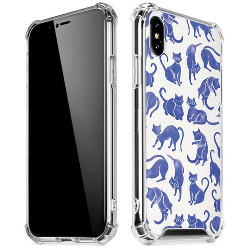 Blue Cats by Cat Coq iPhone X/XS Clear Case