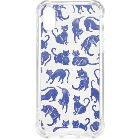 Blue Cats by Cat Coq iPhone XS Clear Case