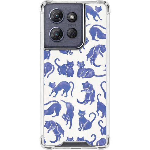 Blue Cats by Cat Coq Moto G 5G (2025) Clear Case
