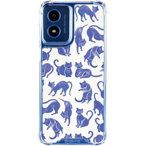 Blue Cats by Cat Coq Moto G 5G (2024) Clear Case