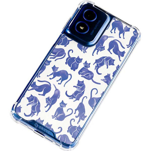 Blue Cats by Cat Coq Moto G 5G (2024) Clear Case
