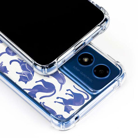 Blue Cats by Cat Coq Moto G Play 4G (2024) Clear Case