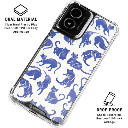 Blue Cats by Cat Coq Moto G Power 5G (2024) Clear Case