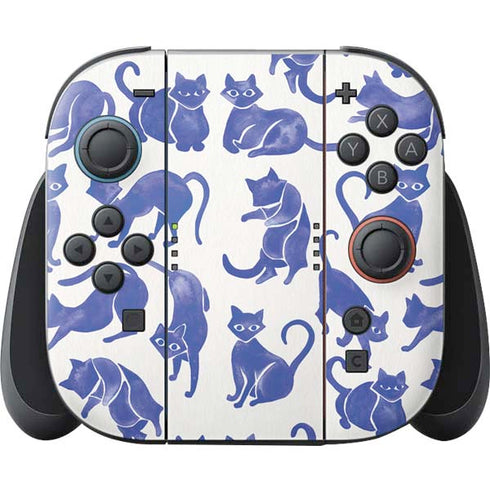 Blue Cats by Cat Coq Nintendo Switch 2 (2025) Joy-Con Controller Skin