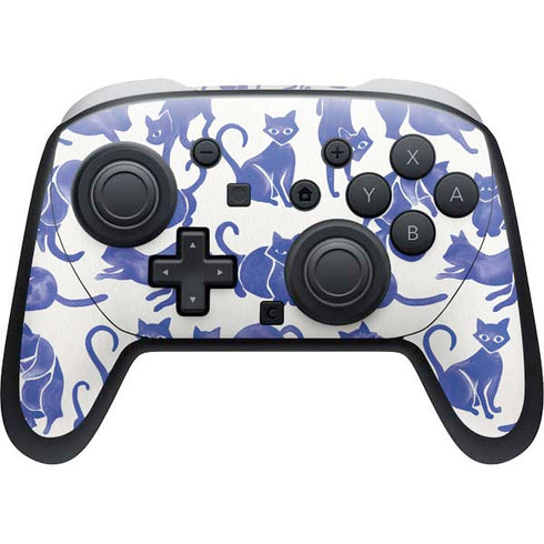 Blue Cats by Cat Coq Nintendo Switch 2 (2025) Pro Controller Skin