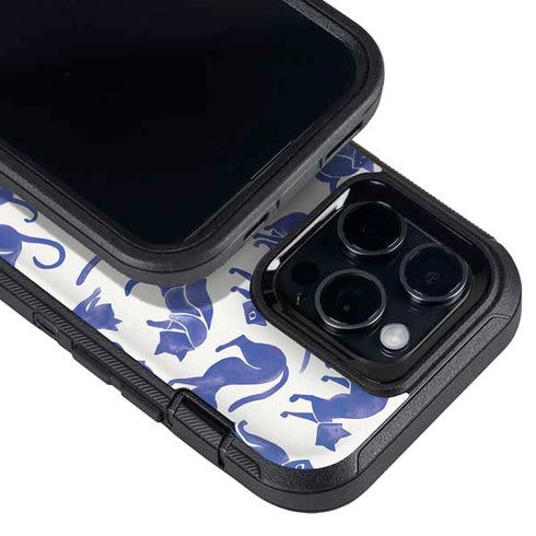 Blue Cats by Cat Coq Otterbox Defender iPhone Skin