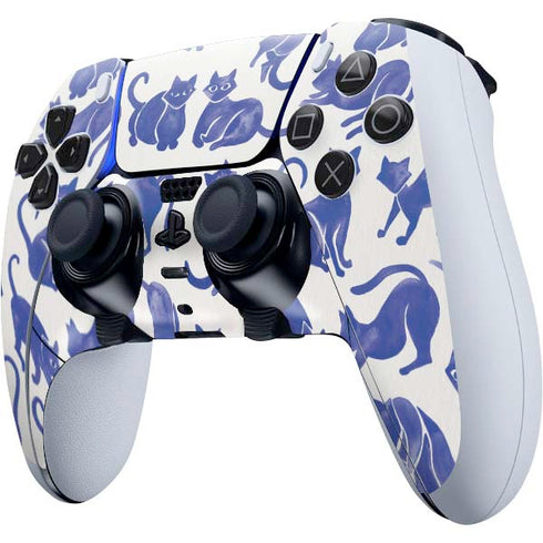Cat Coq Blue Cats PS5 DualSense Edge Pro Controller Skin