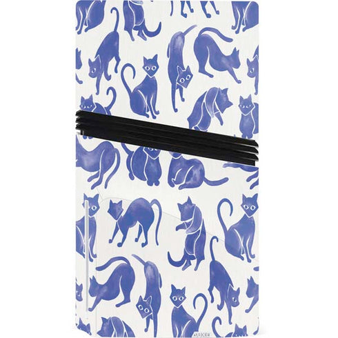Blue Cats by Cat Coq PS5 Pro Disk Console Skin