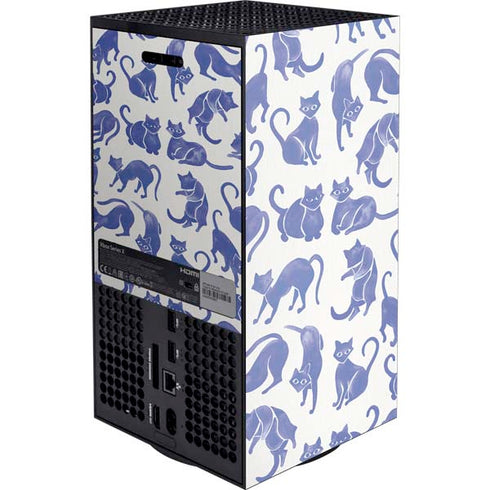 Blue Cats by Cat Coq XBox Series X Digital Edition Console Skin