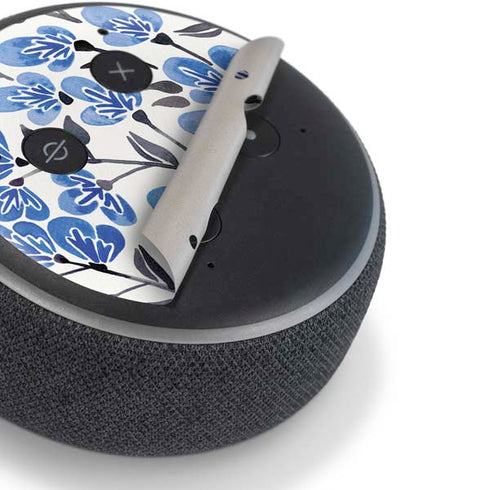 Cat Coq Blue Cherry Blossoms Amazon Echo Dot Skin