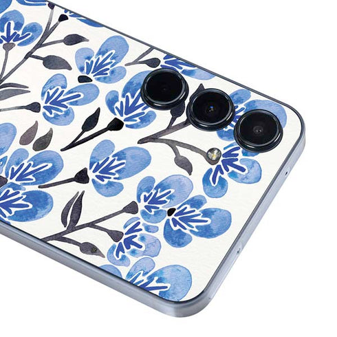 Blue Cherry Blossoms by Cat Coq Galaxy A35 5G Skin