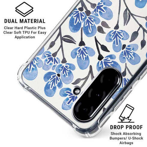 Blue Cherry Blossoms by Cat Coq Galaxy A36 5G Clear Case