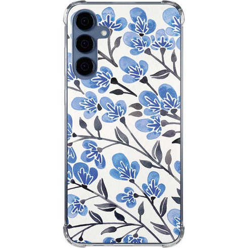 Blue Cherry Blossoms by Cat Coq Galaxy A55 5G Clear Case