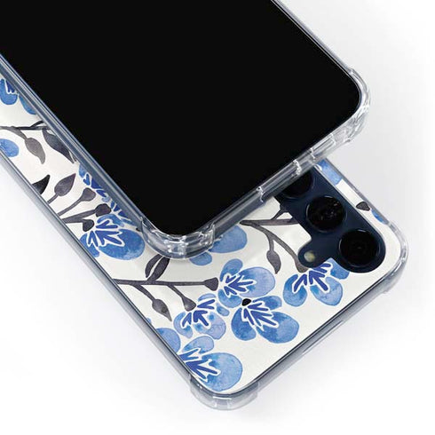 Blue Cherry Blossoms by Cat Coq Galaxy A55 5G Clear Case