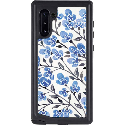 Blue Cherry Blossoms by Cat Coq Galaxy Cases