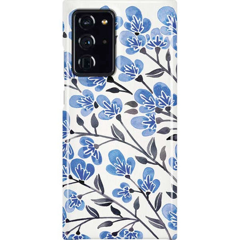 Blue Cherry Blossoms by Cat Coq Galaxy Cases
