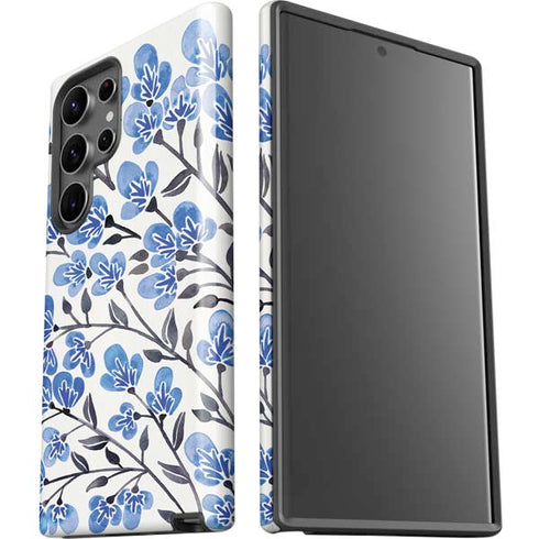 Blue Cherry Blossoms by Cat Coq Galaxy S23 Ultra Pro Case