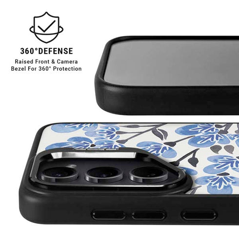 Blue Cherry Blossoms by Cat Coq Galaxy S25 Kickstand Case