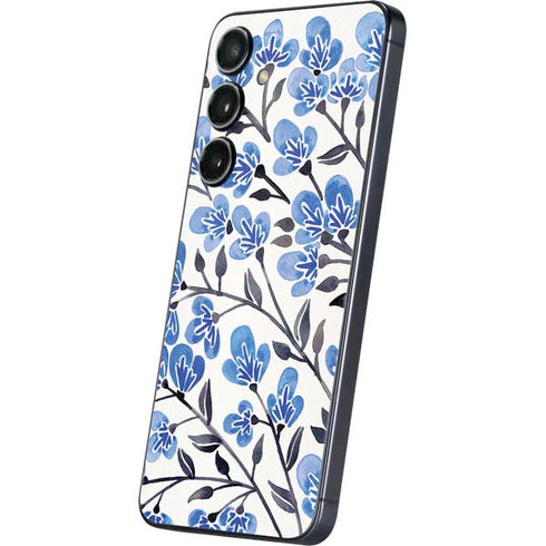 Blue Cherry Blossoms by Cat Coq Galaxy S25 Plus Skin